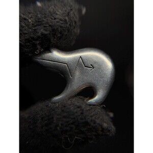 Native American Sterling Silver Heartline Bear Pendant